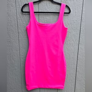 Derek Heart Bright Pink Fitted Mini Dress